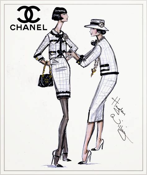 coco chanel fashion illustration.